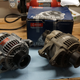New vs old alternator.